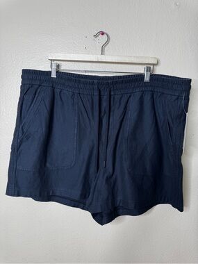 Athleta Farallon Short Women's 24 Black Pull On Mid Rise Organic Cotton NWT